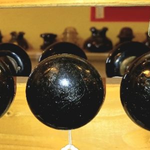 Black Porcelain Doorknob Set
