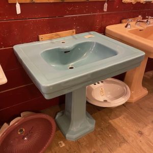 Mid Century Blue Sink
