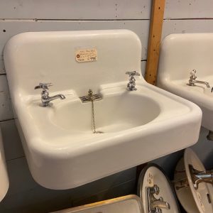 High Back Bathroom Sink 1930s