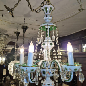 Cameo Glass and Crystal Chandelier.