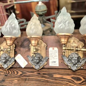 Cherub wall sconce set
