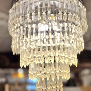 Lucite wedding cake chandelier